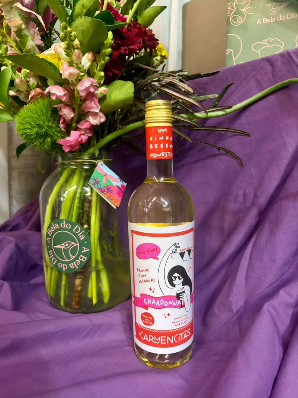Kit Flores e Vinho!